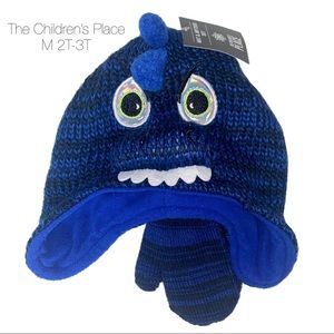 The Children’s Place Blue Monster Hat Mitt Set 2T